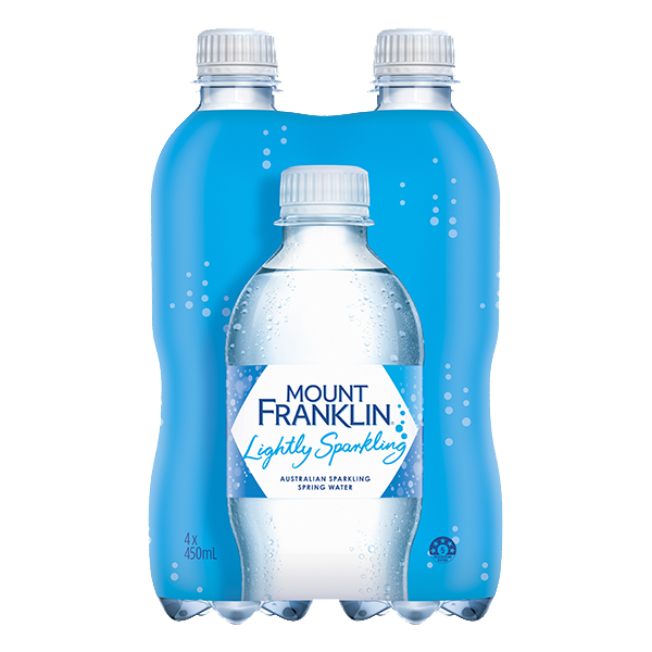 Mount Franklin Lightly Sparkling Water 4x450ml