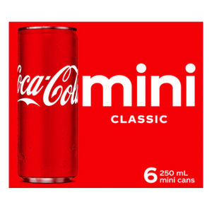 Coca Cola Mini Cans 6x250ml