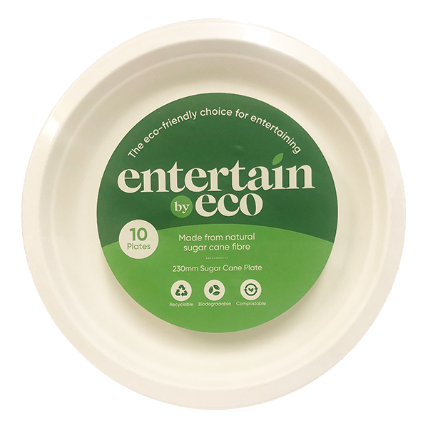 Entertain By Eco Sugar Cane Plates 10 Pack (4hr Express)
