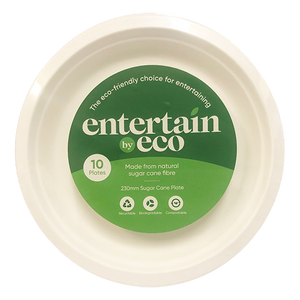 Entertain By Eco Sugar Cane Plates 10 Pack (4hr Express)