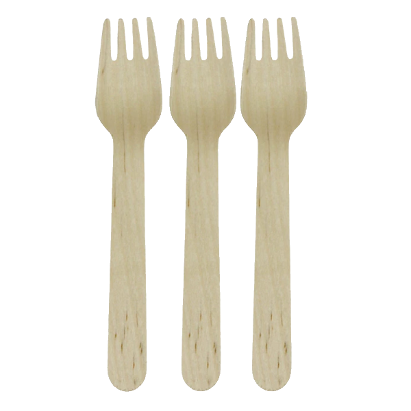Entertain By Eco Wooden Fork 160mm 12 Pack (4hr Express)