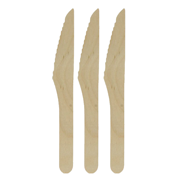Entertain By Eco Wooden Knife 165mm 12 Pack