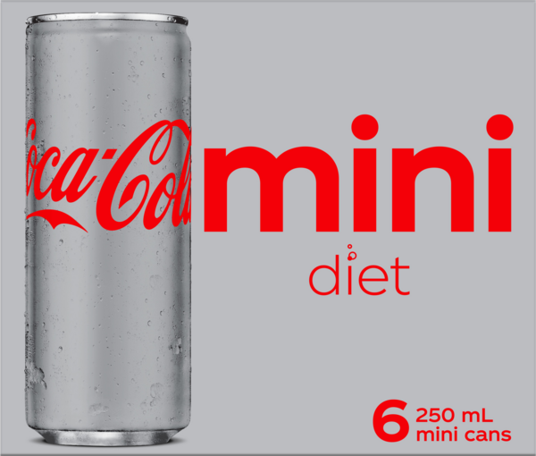 Coca Cola Diet Mini Cans 6x250ml