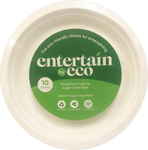 Entertain By Eco Sugar Cane Plates 10 Pack (4hr Express)